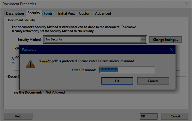 decrypt a locked PDF file