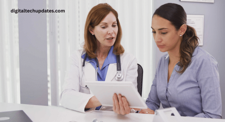 Hospital pharmacist assisting patients through optimized patient assistance programs