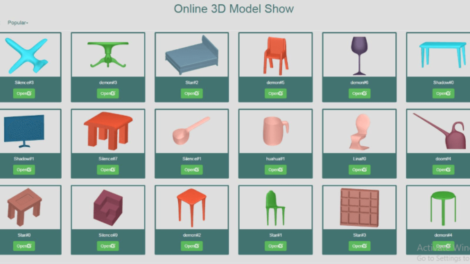 Online 3D Model Show 3D Printer Online