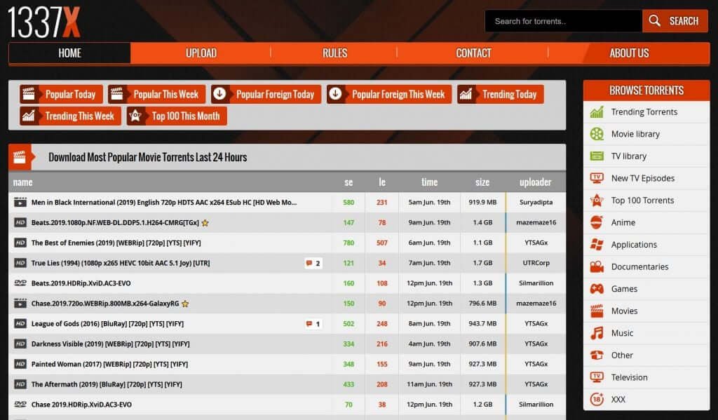 1337x - Torrent Search Engine
