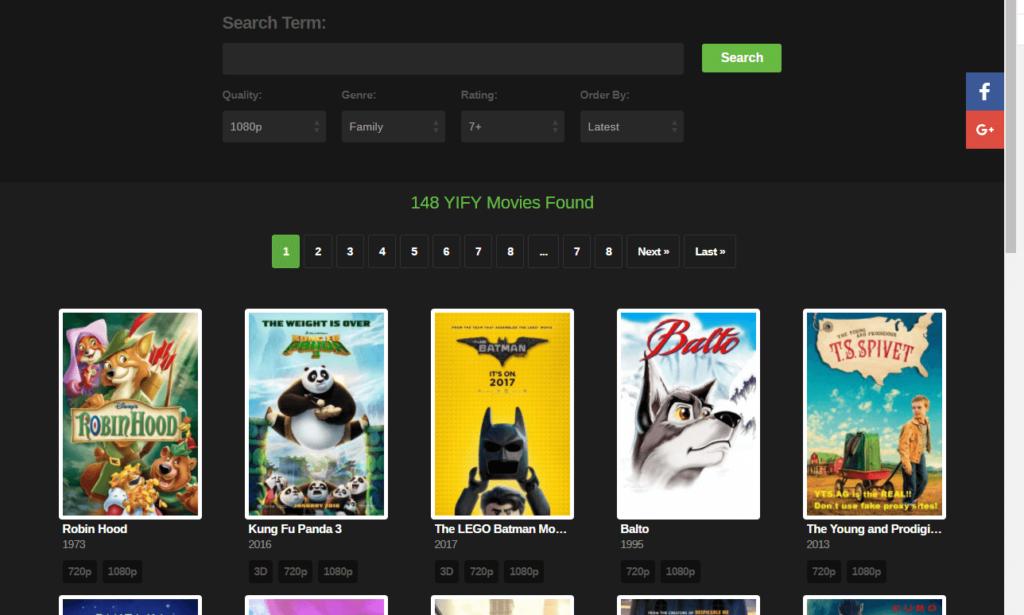 YIFY/TS Official Movies sites