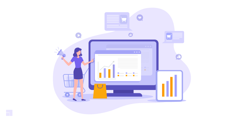 Illustration showing improved product images for an online store