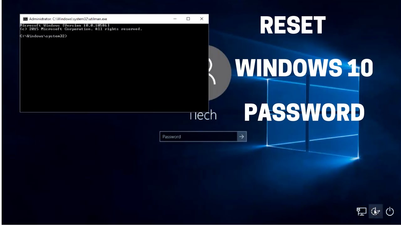 How to reset windows 10 without a password?