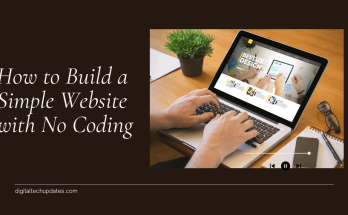 Person building a website using a drag-and-drop editor on a laptop.