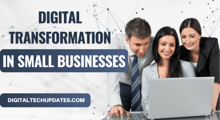 Small business owner using digital technology for transformation