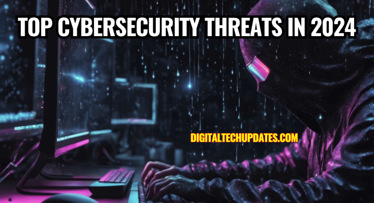Top cybersecurity threats in 2024 including ransomware and phishing