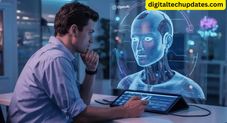 Human and AI chatbot conversation comparing Turing Test outcomes.