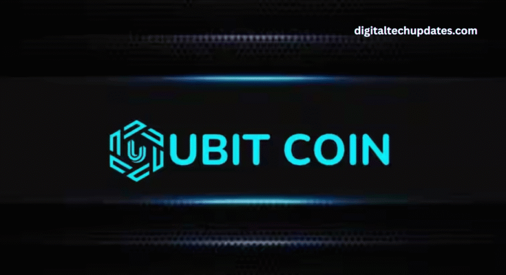 Ubit Token logo with price prediction and market trend graphics for India in 2025 on a digital financial background.