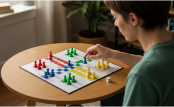 Person enjoying solo games on a laptop and phone during me-time