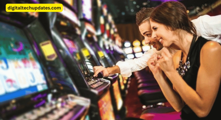 Slot machine player using tricks to increase winning chances