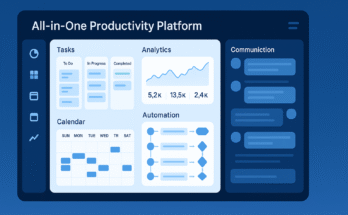 Digital dashboard interface of Fidzholikohixy all-in-one productivity platform