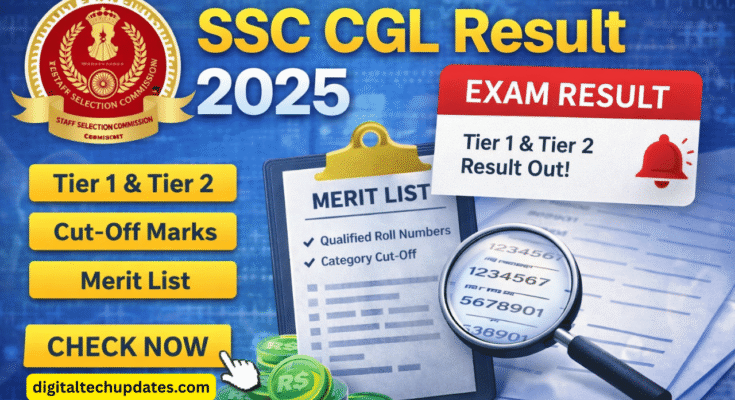 ssc cgl result 2025 tier 1 tier 2 cut off