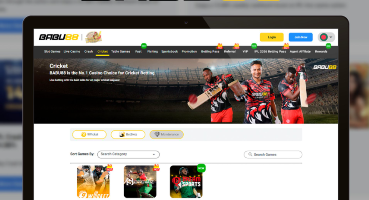 Babu88 online betting platform interface showing sports betting and casino games in Bangladesh.