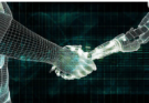 Humanizing AI concept showing the connection between automation technology and human trust