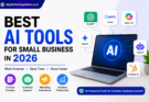 Best AI tools for small business in 2026 featured image showing AI-powered business software, automation tools, productivity solutions, and digital growth technologies.