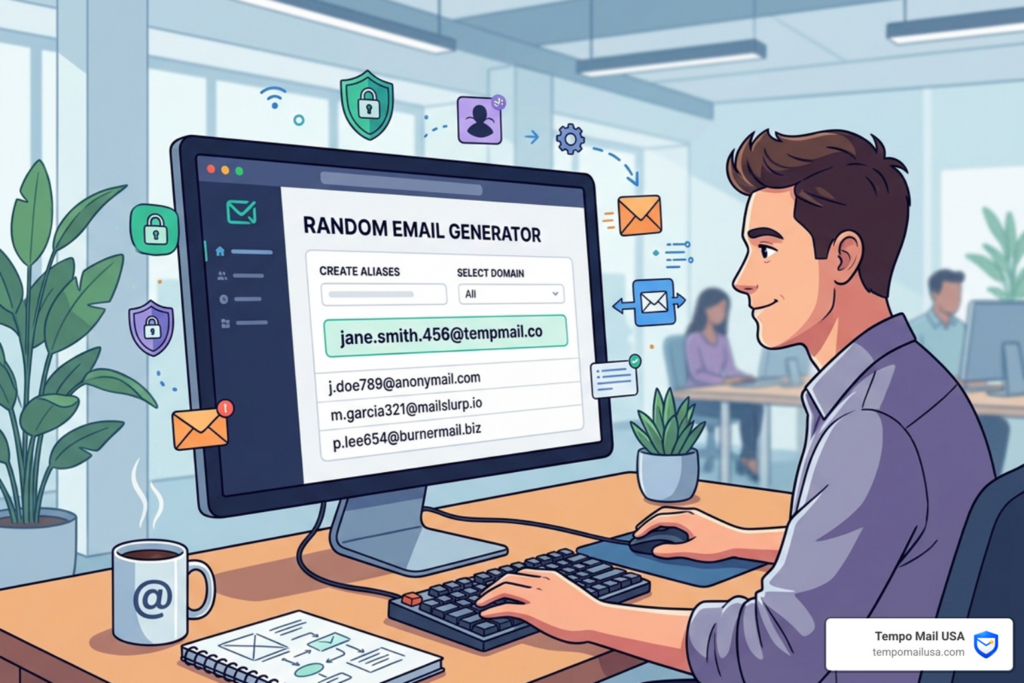 Software developer testing website registration forms with fake email addresses