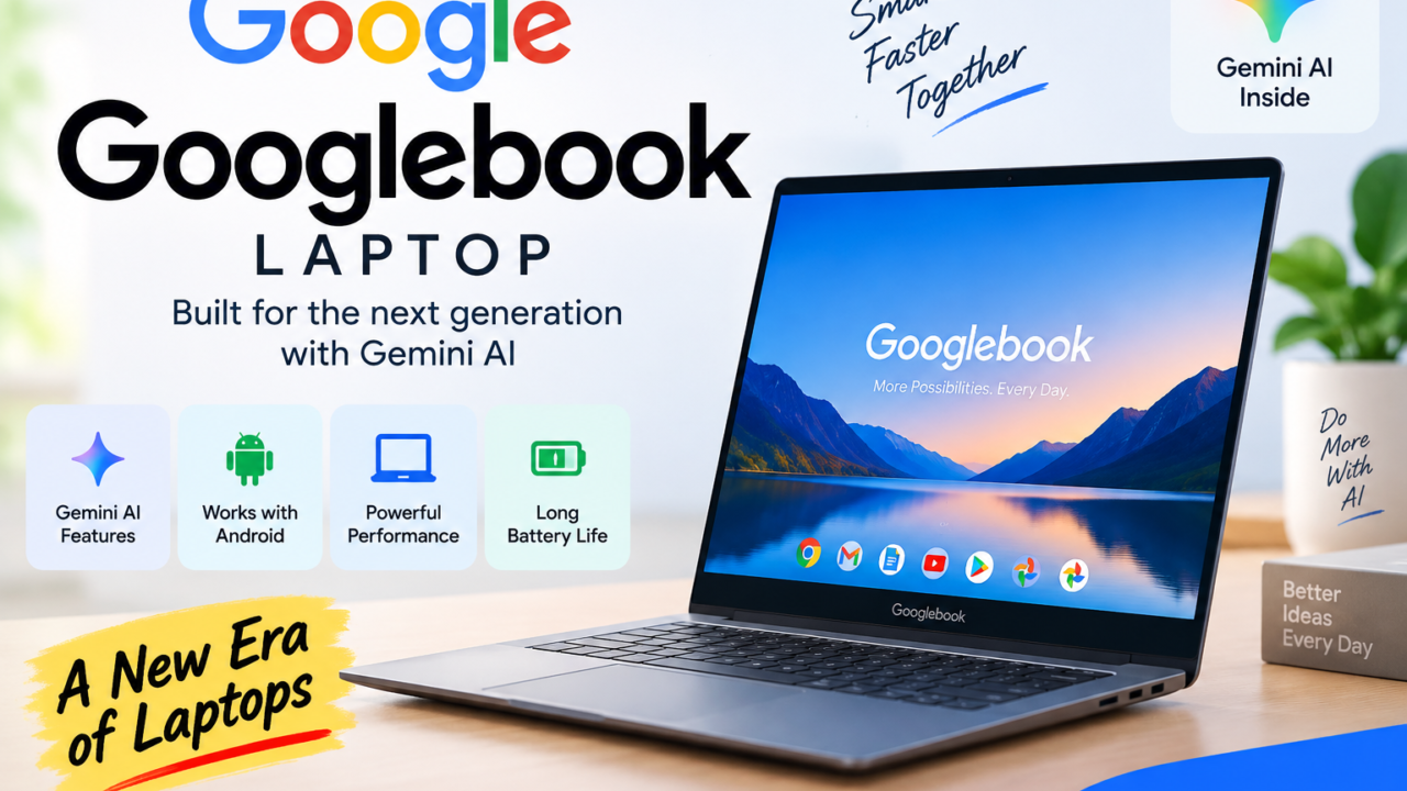 Googlebook Laptop 2026 with Gemini AI features