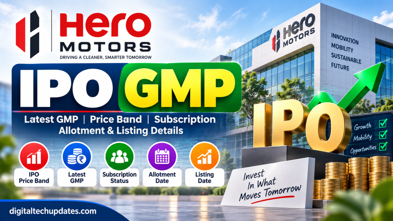 Hero Motors IPO GMP today with price band, subscription, allotment and listing details