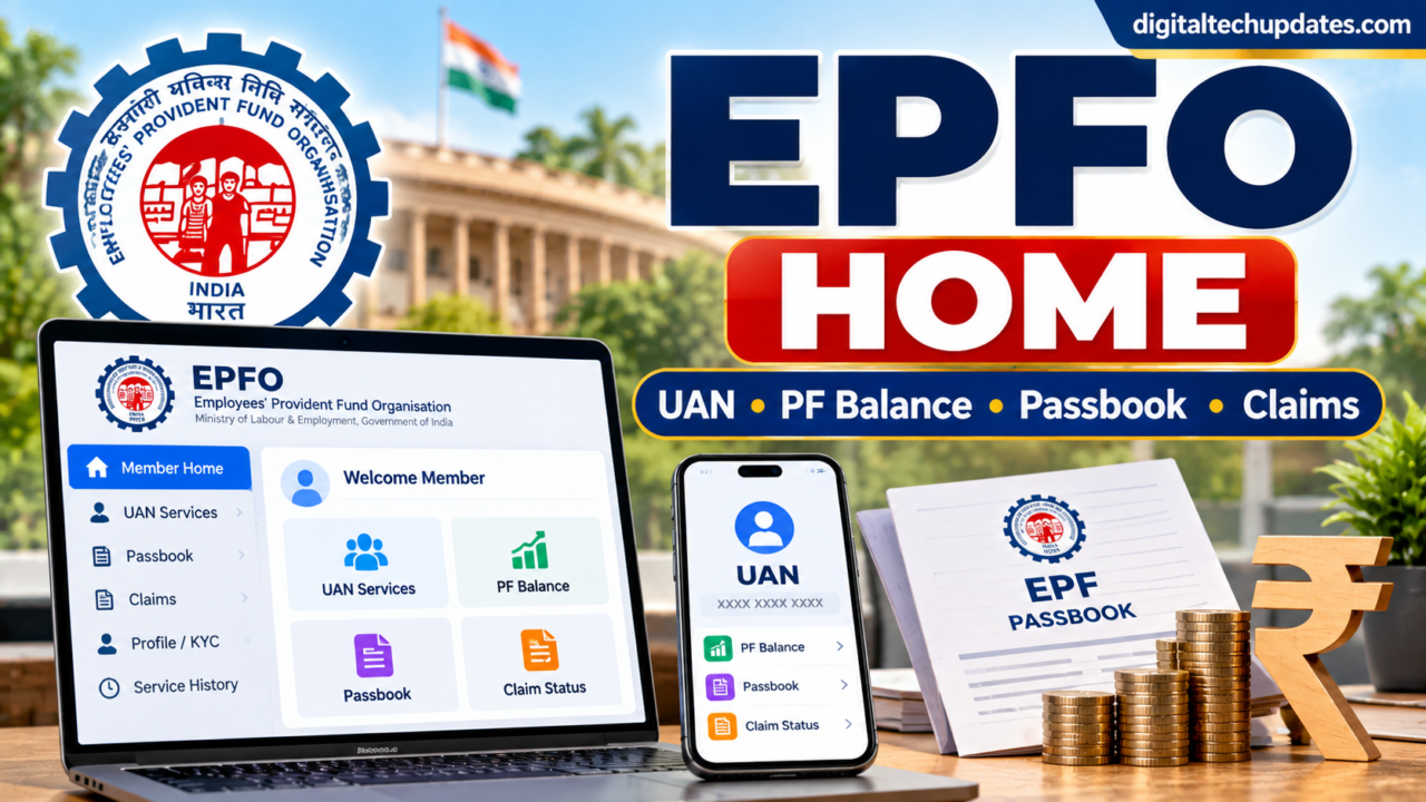 EPFO Home official website UAN login EPF passbook and online services guide
