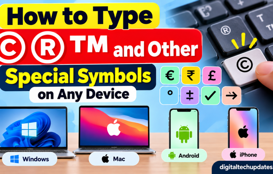 How to Type © ® ™ and Other Special Symbols on Any Device