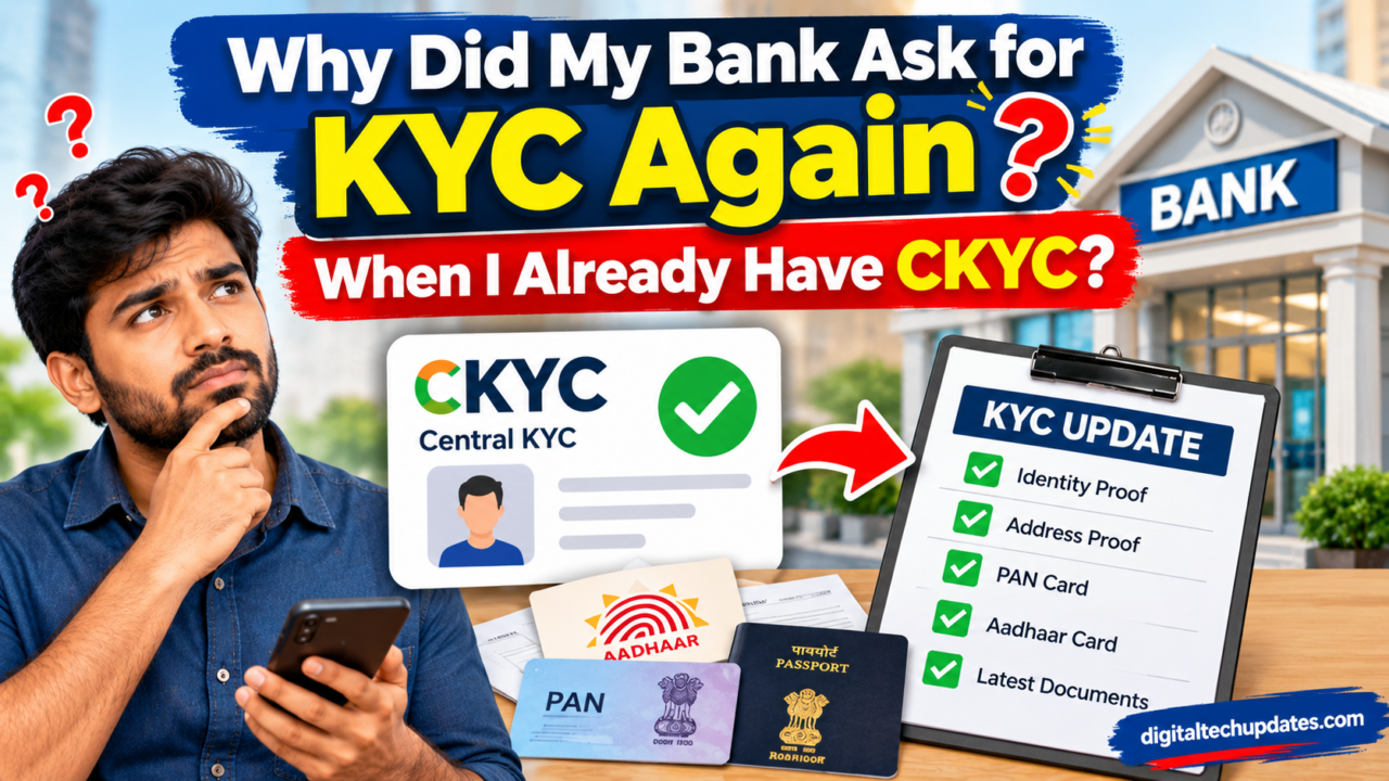 Why bank asks for KYC again even when a customer already has a CKYC record.