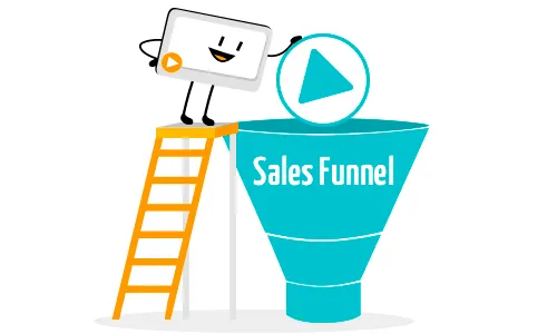 Illustration of a sales funnel with steps for beginners to boost conversions
