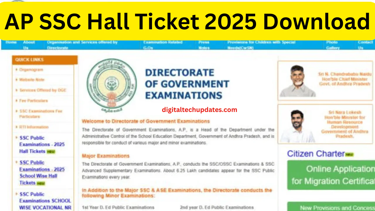 AP SSC Hall Ticket 2025 Released – Download 10th Class Admit Card at bse.ap.gov.in