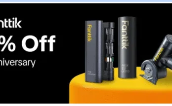 Fanttik Super Brand Day TikTok Sale Banner with Up to 50% Off for One Week