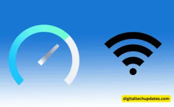 Person running a Wi-Fi speed test on a laptop