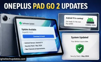 OnePlus Pad Go 2 updates showing Android version, OxygenOS features and latest security patches