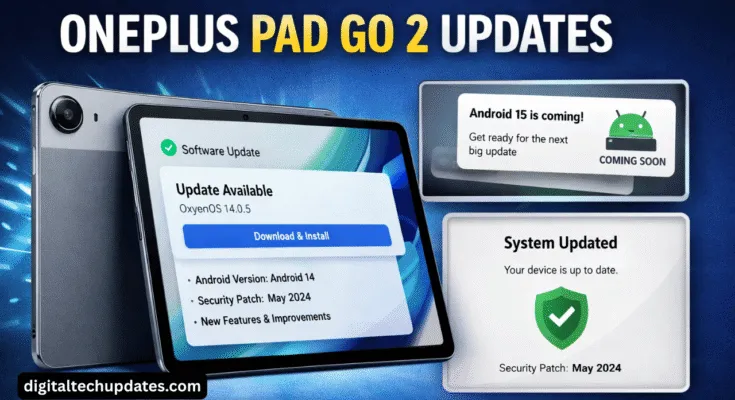 OnePlus Pad Go 2 updates showing Android version, OxygenOS features and latest security patches
