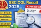 ssc cgl result 2025 tier 1 tier 2 cut off