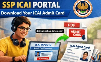 SSP ICAI portal admit card download for CA students