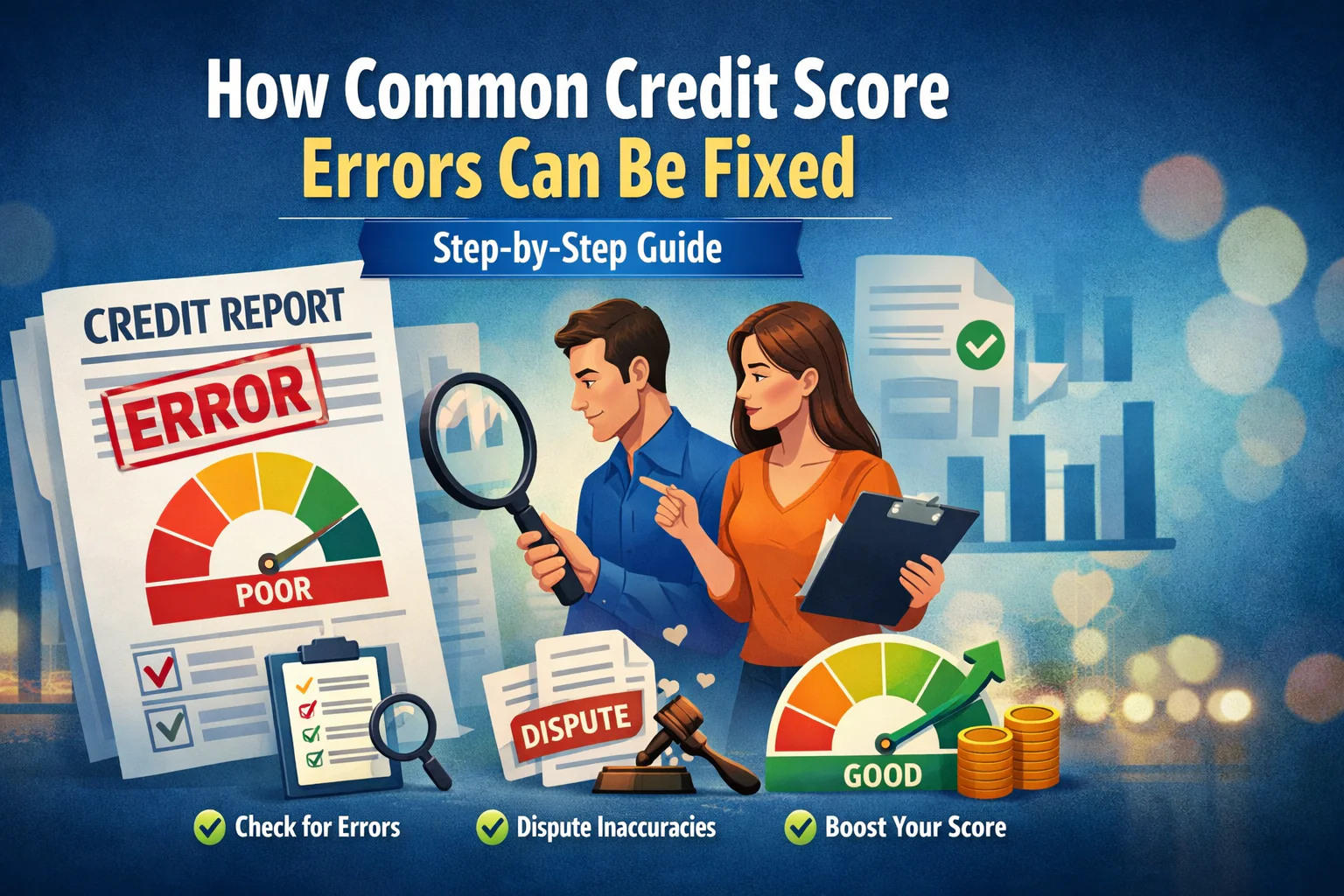 How Common Credit Score Errors Can be Fixed