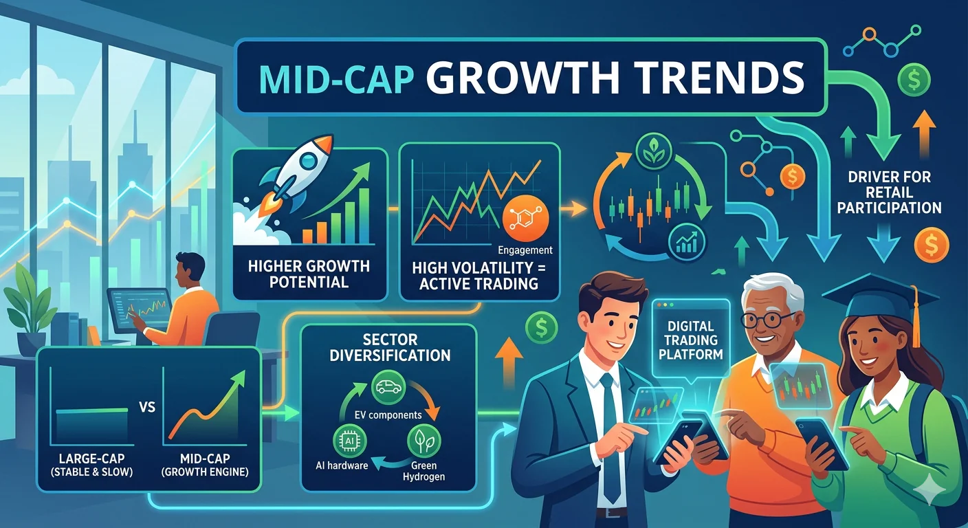 How Mid-Cap Trends Drive Retail Participation in Digital Trading Platforms