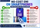 No-cost EMI on smartphones pros and cons infographic showing benefits, hidden charges, and credit impact