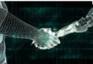 Humanizing AI concept showing the connection between automation technology and human trust