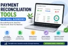 Payment reconciliation tools for small businesses infographic showing automation, error reduction, and cash flow management