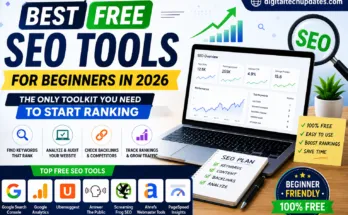 Best Free SEO Tools for Beginners in 2026 featuring keyword research, website audit, backlink analysis, rank tracking, and Google SEO tools.