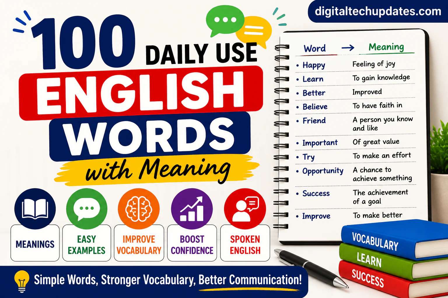 100 Daily Use English Words With Meaning: The Only List You’ll Ever Need