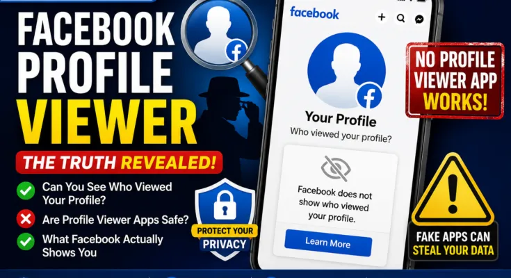 Facebook Profile Viewer myth explained with warning about fake profile viewer apps and Facebook privacy tips in 2026