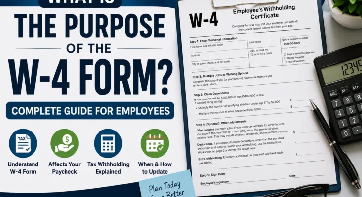 What is the purpose of the W-4 form guide showing employee withholding certificate and tax withholding information