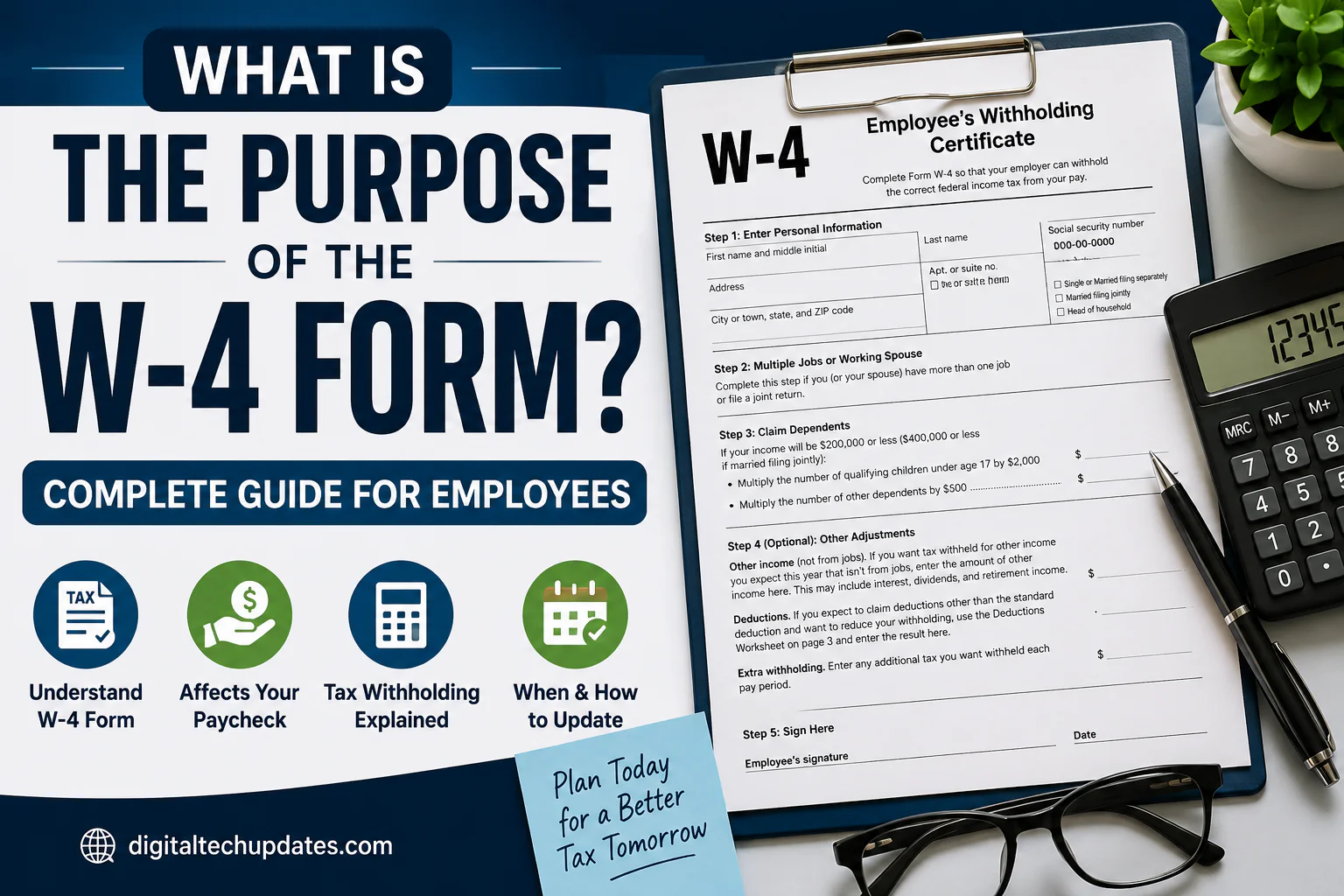 What Is the Purpose of the W-4 Form? (Complete 2026 Guide for Employees)