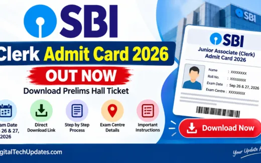 SBI Clerk Admit Card 2026 OUT: Download Prelims Hall Ticket, Exam Date & Direct Link